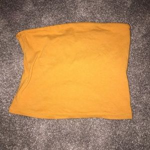 mustard yellow tube top